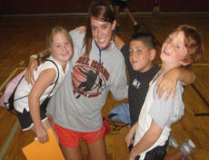 Coach Colleen Ryan and campers