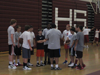 Camp director Tom Diana going over the rules of the game