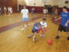 Going for the ball in a 3-on-3 game